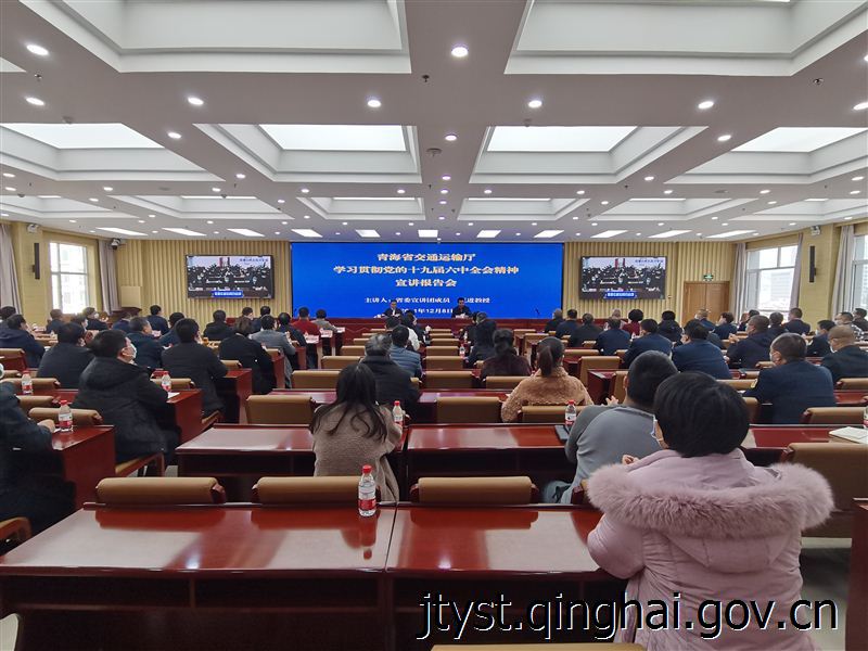 省厅组织召开党的十九届六中全会精神宣讲报告会